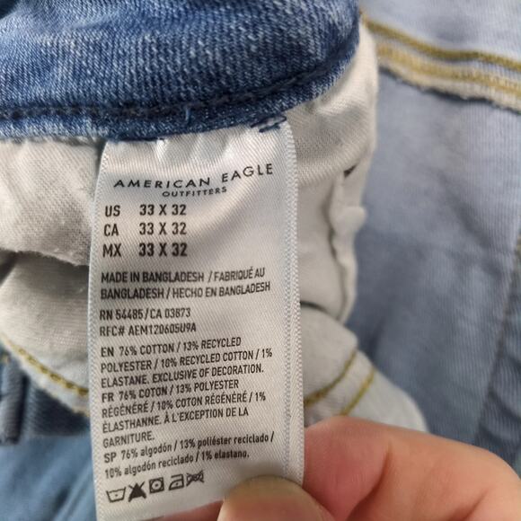 American Eagle Outfitters Original Bootcut Jeans Men's 34x30 Airflex Stretch AEO - Picture 8 of 10